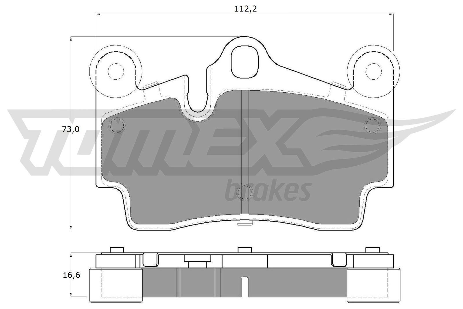 Sada brzdových platničiek kotúčovej brzdy TOMEX Brakes